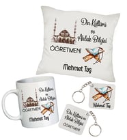 Din Kültürü Öğretmenine İsimli Hediye Seti - Öğretmenler Günü Hediyesi