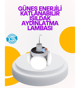 Solar Enerjili Katlanabilir Led Kamp ve Bahçe Lambası