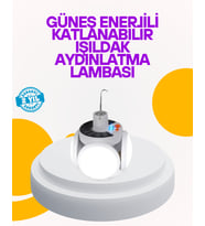 Solar Enerjili Katlanabilir Led Kamp ve Bahçe Lambası