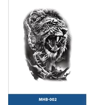 MHB-002 ORTA BOY KÜKREYEN ASLAN DESEN GEÇİCİ DÖVME-TATTO