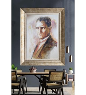 Gümüş Çerçeveli Atatürk Tablo za221
