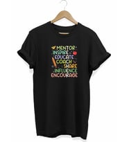 Bule 24 Kasım Öğretmenler Günü Hediye Temalı Oversize Bisiklet Yaka T-shirt - Siyah