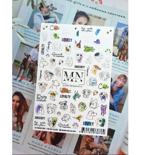 Nail Art Fantezi Slider Stiker – Kalp ve Romantik F51
