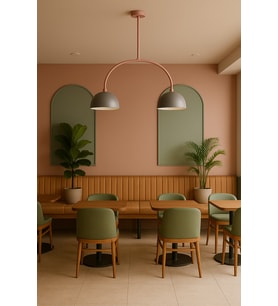 LoopTwin Sarkıt Lamba-Avize - Modern Endüstriyel Mufak Hol Cafe Salon Avize