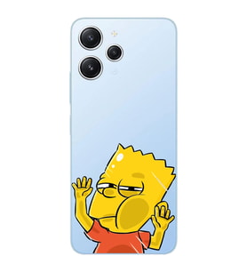 Xiaomi REDMI 12 Uyumlu Bart Simpson Desenli Şeffaf Telefon Kılıfı