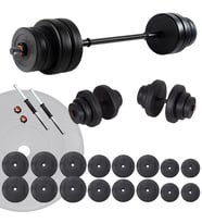 Ecgspor 105 KG Dambıl Seti ve Halter Seti Ağırlık Fitness Seti