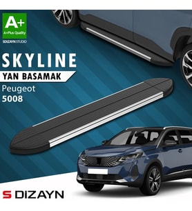 S-Dizayn Peugeot 5008 2 Skyline Krom Yan Basamak 203 Cm 2017-2023 A+ Kalite