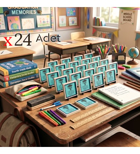 Hayat Ağacı Tasarımlı Öğrenci Hediyesi 24'lü Set; Öğretmen İsmine Özel Yıl Sonu Hatırası 10x10 cm