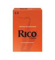 D'Addario RKA1025 Rico Orange Box Tenor Saksafon Kamışı No: 2.5 (Orta Seviye/Eğitim) - 10'lu Paket  Caz ve Eğitim İçin İdeal Standart Kutu