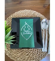 Gümüş Yaldızlı Yeşil Hoş Geldin Ya Şehri Ramazan Garson Katlama 16 lı Yeni Model