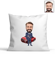Kişiye Özel Araba Tasarımlı Karikatür Yastık 51