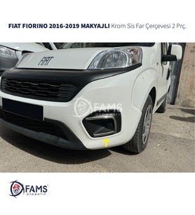 FIAT FIORINO 2016-2019 MAKYAJLI Krom Sis Far Çerçevesi 2 Prç. Paslanmaz Çelik