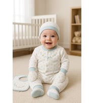 0-3 AY GAYE KIZ BEBEK RENKLİ ÇİÇEK NAKIŞLI %100 PAMUK 5Lİ SET (Yeşil)