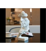 Dekoratif Figür Soyut Sanatsal Hediyelik Ev Ofis Çalışma Masası Kil Renk 14CM