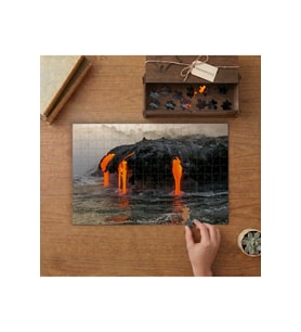 Denize Dökülen Ateş Parçaları Tasarımı 240 parça Ahşap Puzzle Ahşap Kutuda MP07587