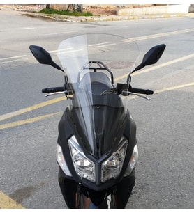 MOTOCAM SYM JET 14 200 Ön Cam 2017-2026 Model 65cm Şeffaf Renkli 4mm UZUN