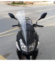 MOTOCAM SYM JET 14 200 Ön Cam 2017-2026 Model 65cm Şeffaf Renkli 4mm UZUN