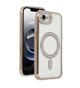 İphone 16E Joke Simli Magneticsafe Kılıf - Gold