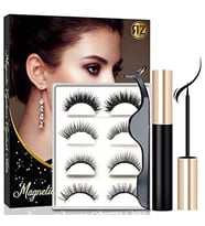 Reazeal Manyetik Kirpikler Ve Manyetik Eyeliner Seti, Takma Kirpik, Kirpik Uzatma. Şeffaf Pkt