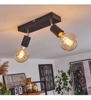 RİOLİGHT MODERN SİYAH 2XE27 MAFSALLI HAREKETLİ BAŞLIK(GLOP AMPUL HARİÇ) METAL SPOT AVİZE (Beyaz)