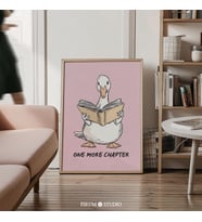 One More Chapter Goose Duvar Sanatı, Kitap Severler İçin Duvar Dekoru
