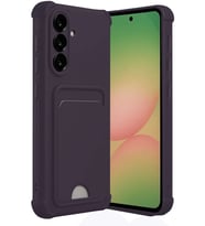 Galaxy A55 5G Kılıf Kelvin Kartvizitli Silikon - Derin Mor