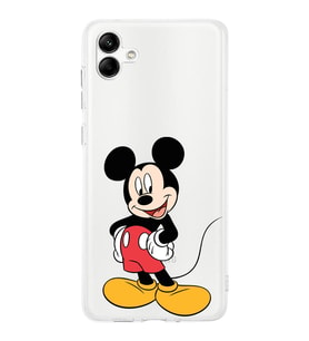 Samsung Galaxy A04  Kamera korumalı Kapak Mickey Mouse Tasarımlı  Şeffaf Kılıf