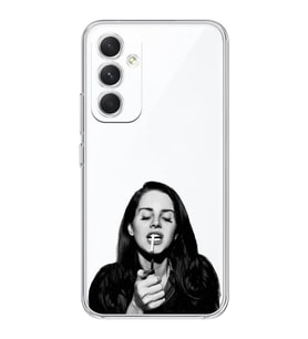Samsung Galaxy M34 5G Uyumlu Lana Del Rey Desenli Şeffaf Telefon Kılıfı