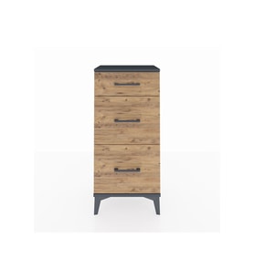Arges Komodin 3 Çekmeceli 44x30x96 Antrasit-Çam