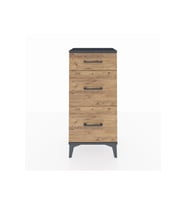 Arges Komodin 3 Çekmeceli 44x30x96 Antrasit-Çam