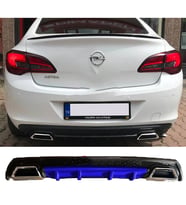 Opel Astra J Sedan Mavi Difüzör Çiftli Kare Egzoz Görünümlü D Tip Difizör