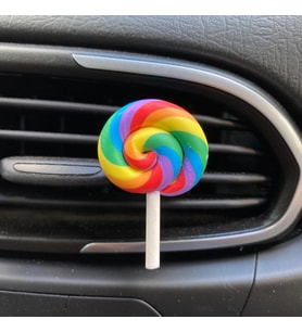Lolipop Şeker Figürlü Klima Havalandırma Izgara Süsü Klips Oto Kokusu Mavi Kırmızı