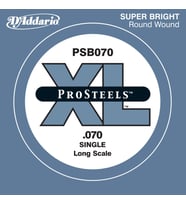 D'Addario PSB070 ProSteels Bas Gitar Tek Teli - .070 (Profesyonel)  Paslanmaz Çelik Alaşım, Agresif Orta Frekanslar, Berrak Bas Tonları ve Maksimum Dayanıklılık
