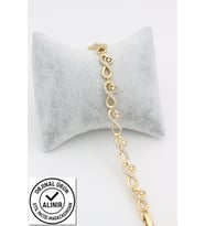 STİL İNCİSİ/XUPING JEWELRY SONSUZLUK KALPLİ ZİRKON TAŞLI BİLEKLİK (Altın Rengi)