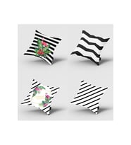 Kırlent Kılıfı 4lu Dijital Baskılı Flamingo Desen Baskılı Renkli Dekoratif 40x40 (Çok Renkli)