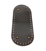 Angel Çanta Aksesuar Gerçek Deri Koyu Kahve 25X12 cm Oval Antik Metalli Çanta Tabanı