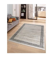 Pyramid Modern Salon ve Oturma Odası Halısı - Krem Gri (Gri - Ekru)