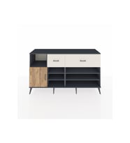 Kronos Konsol 6 Raflı 2 Çekmeceli Tek Kapaklı  176x59x99 Antrasit-Çam/Aytaşı