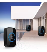 TriLine Ledli Modern 1 Buton 2 Alıcı Kablosuz Kapı Zili 300metre Menzil 60 Çeşit Zil 5 Seviye Ses