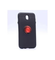 Samsung Galaxy J7 Pro Uyumlu Kılıf Zore Ravel Silikon Kapak (Siyah-Kırmızı)