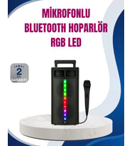 Mey İthalat® Kablosuz Rgb Işıklı Bluetooth Hoparlör  Ev, Parti Hava Kullanımı