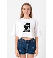 Cowboy Bebop Spike See You Space Cowboy Beyaz Kadın Crop Tshirt