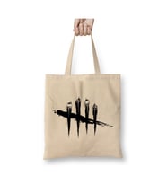 Dead By Daylight Logo 03 Beyaz Bez Çanta Uzun Saplı Alışveriş Çantası Plaj Çantası