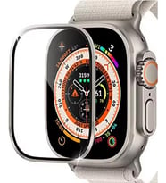 Apple Watch ile uyumlu 49mm Ultra Ekran Koruma XColored 9H Sertlik Temperli Cam Çizilmez Anti-Peep Kabarcık Yapmayan Dayanıklı Ekran Koruyucu (Titanyum, Apple Watch Ultra 49mm)