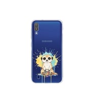 Samsung Galaxy M10 ile Uyumlu Splash Mirket Tasarımlı Şeffaf Silikon Kılıf
