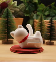 Japon Kültürü Maneki Neko Bereket Şans Kedisi Solar Panelli - Kafa Sallayan - Model5