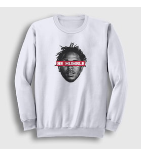 Presmono Unisex Beyaz Be Humble Kendrick Lamar Sweatshirt 368387tt