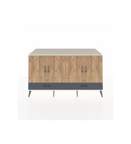 Kronos Konsol 6 Raflı 2 Çekmeceli 4 Kapaklı 176x59x99 Aytaşı-Çam/Antrasit