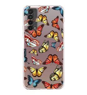PrintiFy Huawei P Smart 2021 ile Uyumlu Water Color 2  Kamera Korumalı Şeffaf  Kılıf