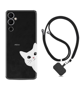 Tecno Pova Neo 2 Kılıf Resimli Boyun Askılı İpli Desenli Silikon Series Çılgın Kedi 1895